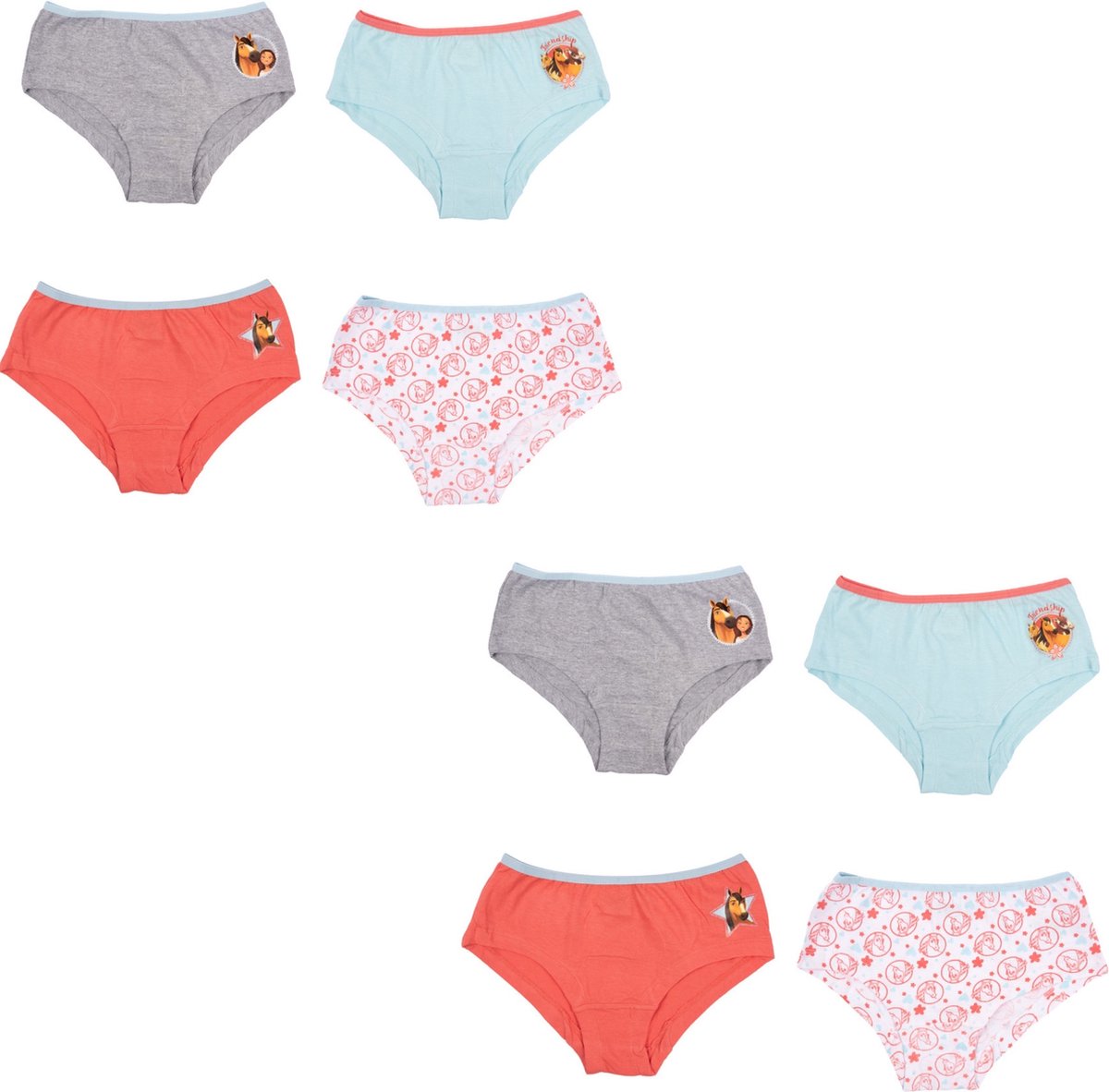 Spirit Riding Free onderbroekjes - set van 8 stuks - katoen - Maat 110/116