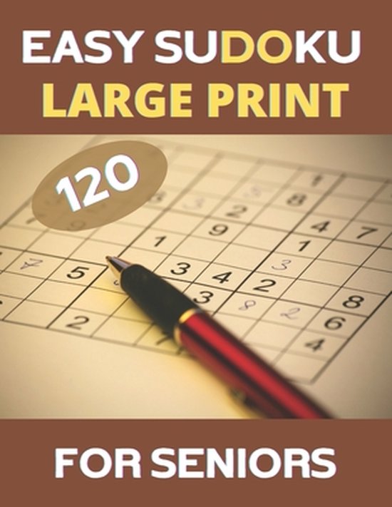 LARGE PRINT Easy Sudoku For Seniors, MR Jim Design Maker