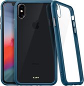 LAUT - Accents iPhone XS Max Hoesje - donkerblauw/transparant