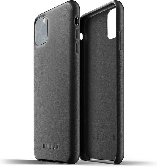Mujjo Full Leather Case for iPhone 11 Pro Max Zwart