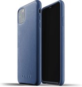 Mujjo - Coque en cuir pour iPhone 11 Pro Max Monaco Blauw