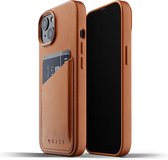 Mujjo - Full Leather Wallet iPhone 13 Hoesje | Bruin