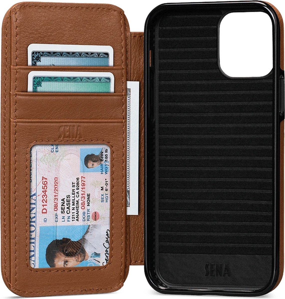 Sena - WalletBook iPhone 12 Mini - bruin