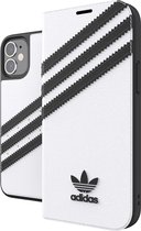 adidas Originals kunstleer hoesje voor iPhone 12 mini - wit met zwart