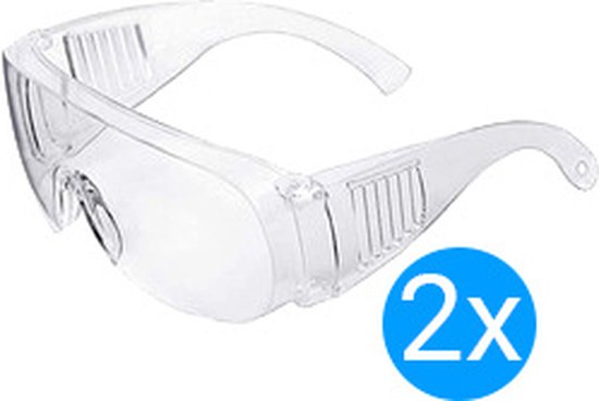 Outlook 2st. Lichtgewicht Veiligheidsbril Transparant | Polycarbonaat | CE gekeurd | Vuurwerkbril | Beschermbril | Oogbeschermer | Spatbril | Stofbril | Overzetbril