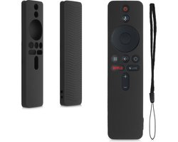 kwmobile hoes geschikt voor Xiaomi Mi Box S - Siliconen anti-slip hoes voor afstandsbediening in zwart
