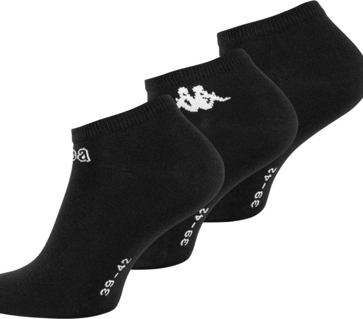 Kappa Enkelsokken Sneakersokken Korte sokken 6 paar Zwart