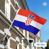 Vlag Kroatie 100x150cm - Glanspoly