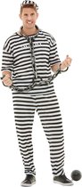 FUNIDELIA Gevangene kostuum - Boef kostuum voor mannen - Maat: XL - Zwart
