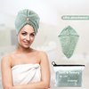 foto van Premium Haarhanddoek |  Stijl en krullend Haar | Microvezel Handdoek Haar | Tulband | Hoofdhanddoek | Haar Handdoek | Hair Towel |