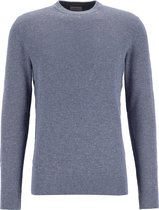 Profuomo - Pullover Garment Dye Blauw - M - Modern-fit
