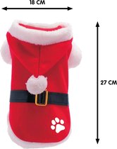 Plenty Gifts Kerst Hondenjas - Kerstman Poot - Rood - S