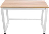 Smuxi Houten Bureau – Metalen Frame -  Werkstation – Computer Bureau – Thuiskantoor – Ruimtebesparend – Zwart/Wit