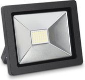 kwmobile LED schijnwerper 20 Watt - Lichtopbrengst 1600 lumen - Bouwlamp met 50 cm snoer en stekker - Voor thuis of op de werkvloer - Zwart
