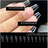 Gel Pointes Nail Extension Full Cover medium Coffin Ballerina False Pointes ongles préformés faux ongles 240ps Faux ongles - ongles adhésifs avec colle - Nail Tips Transparent / Clear Pointes + lime à ongles + colle à ongles
