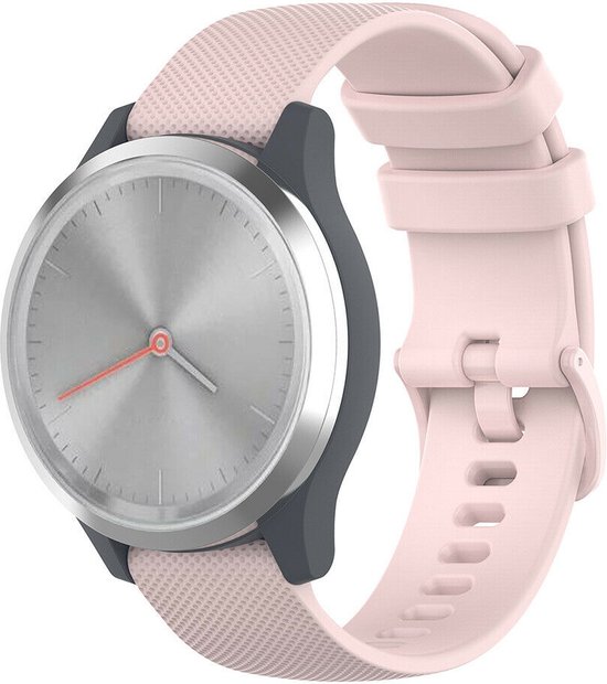Strap-it Horlogebandje 18mm - Siliconen bandje geschikt voor Garmin Vivoactive 4s / Vivomove 3s / Venu 2s - roze