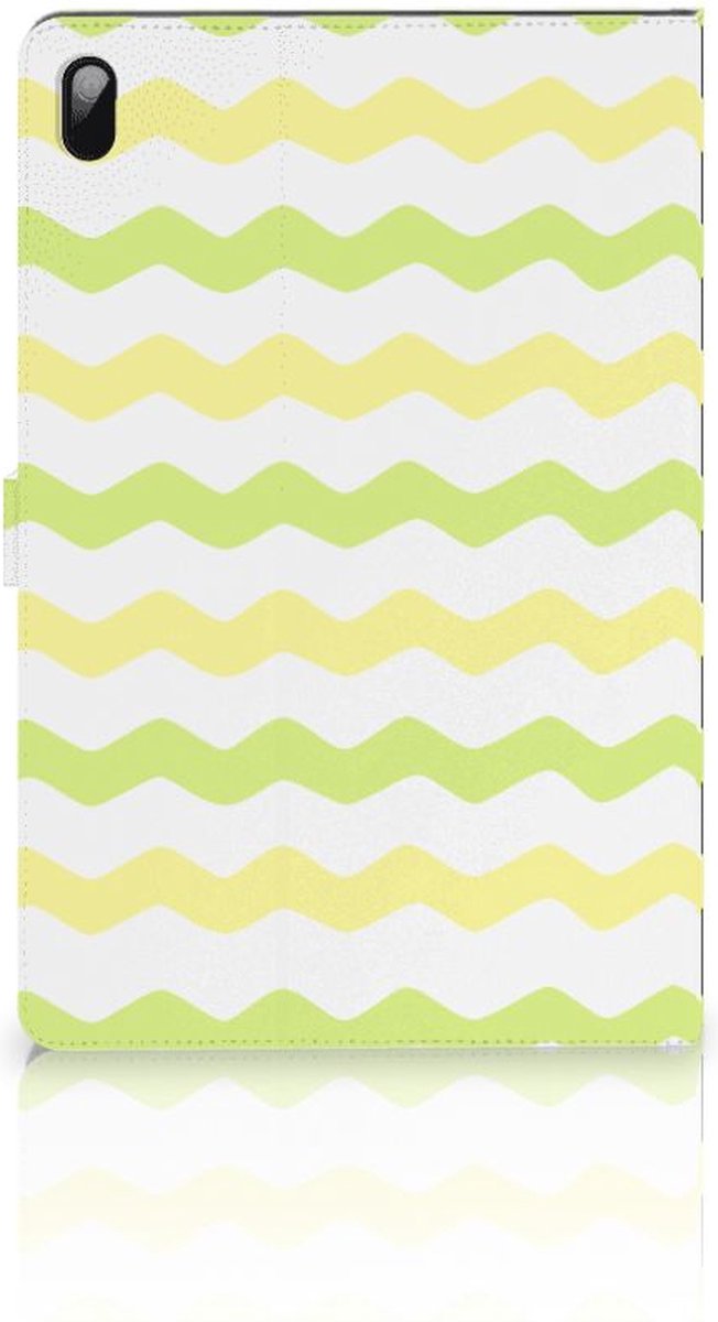 Samsung Galaxy Tab S7 FE | S7+ | S8+ Tablet Hoes Waves Yellow