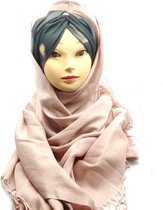 Elagante roze hoofddoek, Mooie hijab.