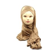 Mooie kameel hoofddoek, viscose hijab.