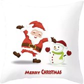 Kerst Kussenhoes Design 12 Kerstman Kerstpop Wit |Kerst kussen| Kerstdagen | Feestdagen |Kerst |Decoratie |Woondecoratie |Kussenslopen |December |Cadeau