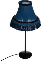 Tafellamp Lucia Lampenkap in donkerblauw katoen H 48 cm