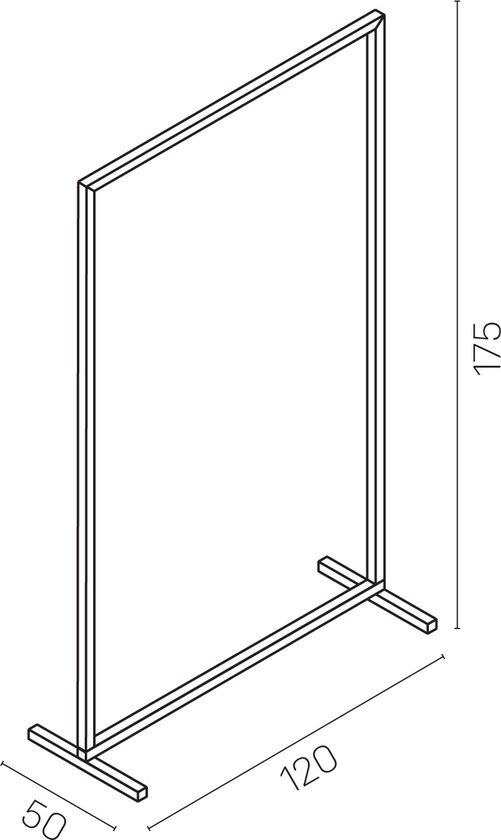 Portant droit - blanc mat - 120 long - 175 haut