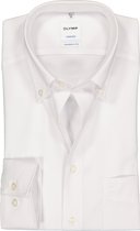 OLYMP Tendenz modern fit overhemd - wit button-down - Strijkvriendelijk - Boordmaat: 38