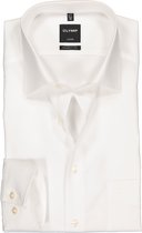 OLYMP Luxor modern fit overhemd - mouwlengte 7 - beige - Strijkvrij - Boordmaat: 43