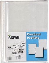 ARPAN geperforeerde A4 showtast, transparant,45 micron, zuurvrij-104 pack