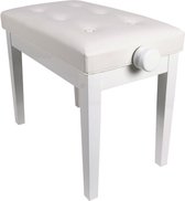 Scarlatti Piano Bench White Luxe Model Adj. Gloss KY102-17