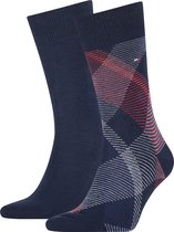 Tommy Hilfiger  2-Pack Diagonale Streep Heren Sokken - Maat 43-46