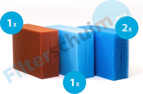 LTWHOME Compatibele Filterschuim Grof en Filtervlies Wit Set Geschikt voor Eheim Professioneel Pro 3 2080 en 2081 Buitenfilter, Aquariumfilter (15 Stuks, 3 reeks