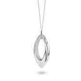 Velini Jewels -P6470W -925 Zilver Hanger+Ketting- gerodineerd gezet met Cubic Zirkonia-45cm+5cm verlengstuk