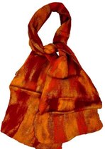 Sjaal dames Romy, merinowol en zijde, handgemaakt en gevilt