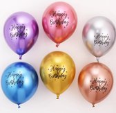MIX 10 stuks ballonnen Happy Birthday 12inch voor verjaardagen gekleurd