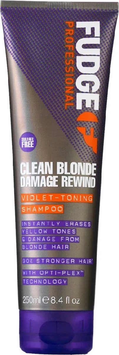 Fudge Clean Blonde Damage Rewind Violet Shampoo - Zilvershampoo - 250 ml - Fudge