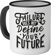 Mok met tekst: Failure does not define your future - 330ml
