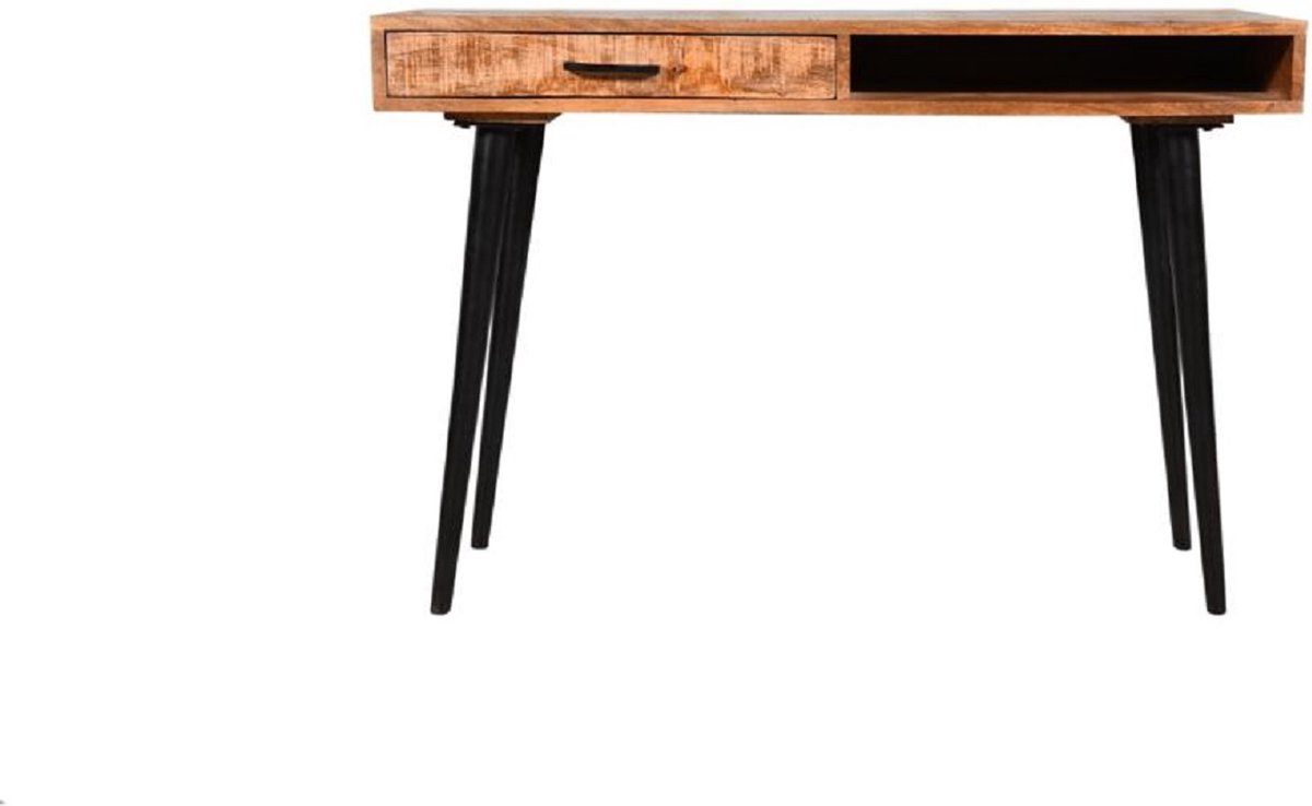FurnStar - Bureau - computertafel - pc-tafel - bureautafel - met 2 planken aan de FurnStar - Bureau - computertafel - pc-tafel - bureautafel - met 2 planken aan de
