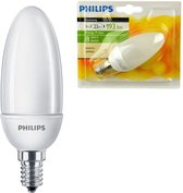Philips Eco Spaarlamp Kaarslamp E14 - 5W vervangt 22W - Kaars B35 - 1 x kaarslamp