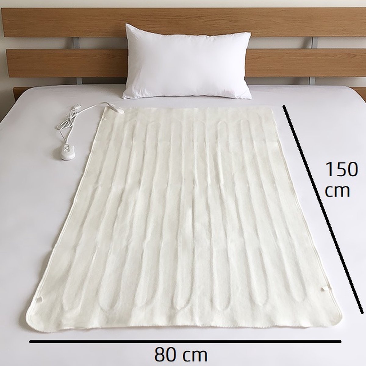 Malatec - Elektrische Deken - Electrische Onderdeken - Warmte Deken - Wit - 150 x 80 cm – foto 8