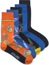 JACK & JONES  JACAZORES  TROPICAL 5-PACK  SOCK Heren Sokken  - Maat ONE SIZE