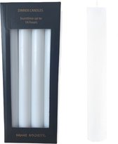 Kaarsen - Home Society - Extra Dikke Grote Witte Dinerkaarsen - 14 Branduren - Verpakt per 4 - 2,5 x 25 cm - Wit