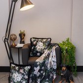Sierkussen Black Flowers - kussens - kussensloop 45x45 cm - kussens woonkamer - dream decorations cushion