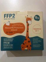 FFP2 kinder mondkapje 10 stuks - per stuks verpakt - 5 laags