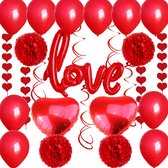GBG Love Set - Liefde – Hartjes Decoratie - Love - Feestversiering – Rood - Wit - Cadeau - Feest