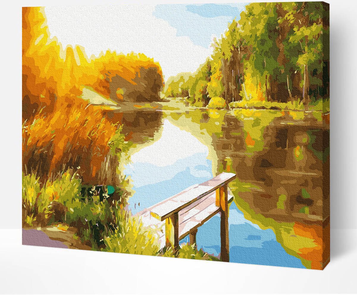 Schilderen Op Nummer DIY Paint By Number Compleet Hobby Pakket op Frame Vernis