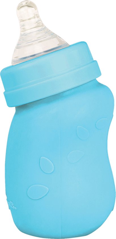 Babyflesje - green sprouts® glazen babyfles (147ml) - aqua