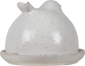 Botervloot Ø 12*10 cm Wit Porselein Rond Boterschaal Boterkuipje Boterbakje