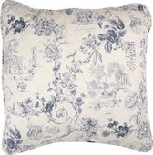 Kussenhoes 50*50 cm Blauw, Beige Polyester Vierkant Bloemen Sierkussenhoes Kussen hoes