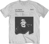 Lou Reed Heren Tshirt -2XL- Transformer Track List Grijs